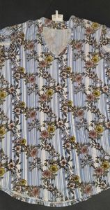 Floral and stripes blouse